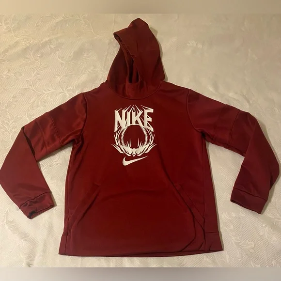 Boys Nike Dri-Fit pullover hoodie with kangaroo pocket. Size Large - Picture 3 of 7